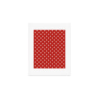Midcentury Stars and Dots Red and Cream Pattern Art Print Gallery Image 1