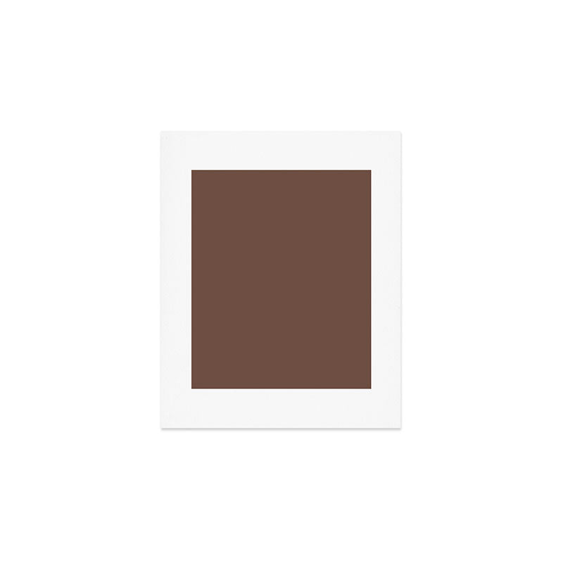 Milk Chocolate Brown Solid  Art Print Gallery Image 1