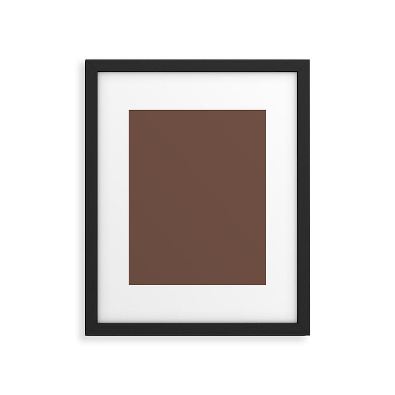 Milk Chocolate Brown Solid  Framed Art Print Gallery Image 6