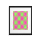 Mini Check Hot Pink and Neon Green Checkered Pattern Framed Art Print Gallery Image 6