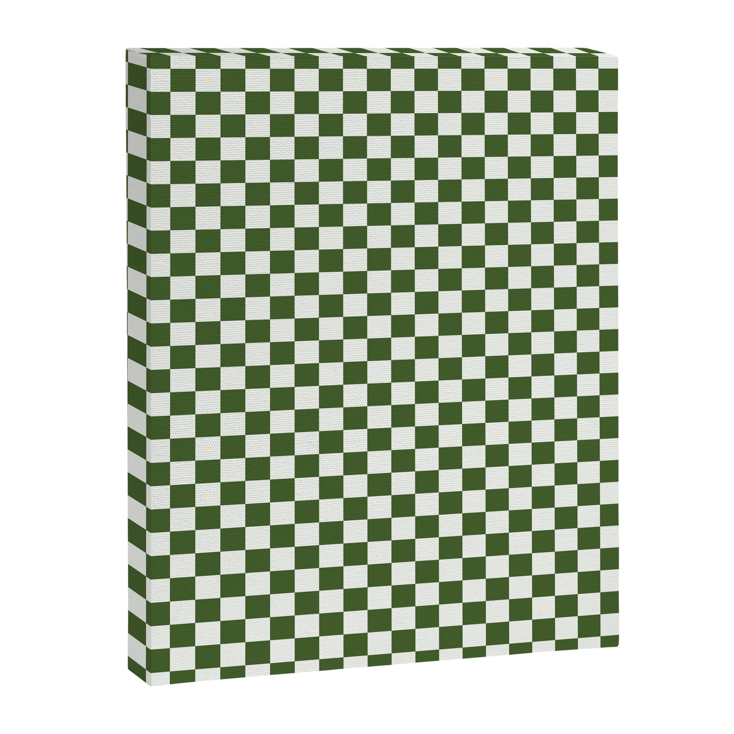 Mini Mini Check Pattern in Green  Canvas Print Gallery Image 8