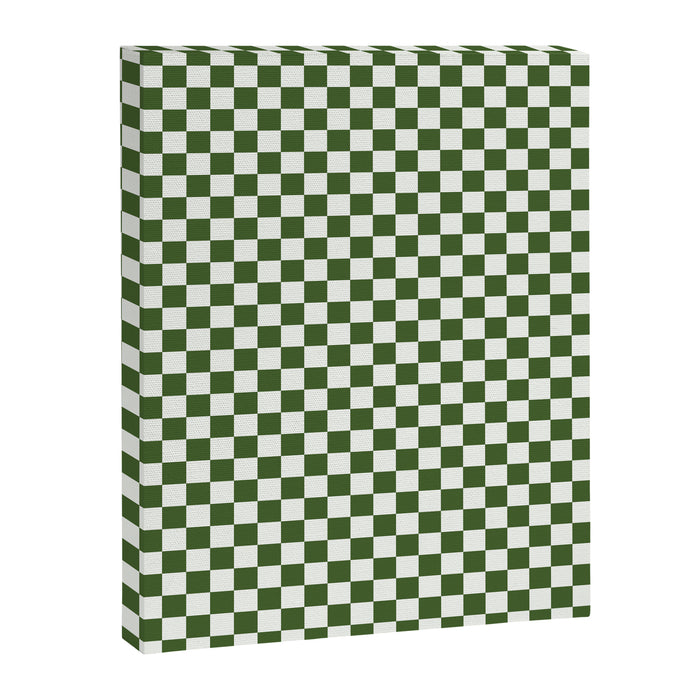 Mini Mini Check Pattern in Green  Canvas Print Gallery Image 1
