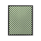 Mini Mini Check Pattern in Green  Framed Canvas Print Gallery Image 8