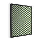 Mini Mini Check Pattern in Green  Framed Canvas Print Gallery Image 2