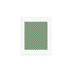 Miniature Check Pattern in Pink and Green Art Print Gallery Image 1