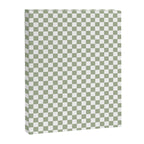 Miniature Check Pattern in Sage Green and White Canvas Print Gallery Image 8