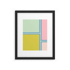 Minimal Geometrics Baby Blue Pink Lime Pastel Pattern Framed Art Print Gallery Image 6