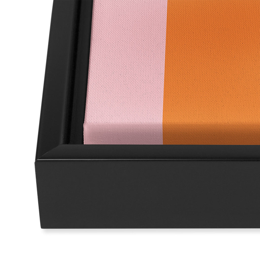 Minimal Modern Archway Color Block in Orange and Pink Framed Canvas Print Gallery Image 3