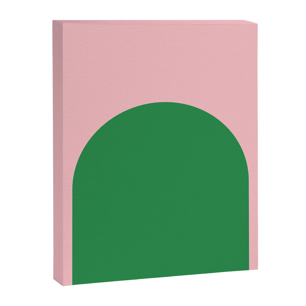 Minimal Modern Archway Color Block in Pink and Green Canvas Print Gallery Image 8