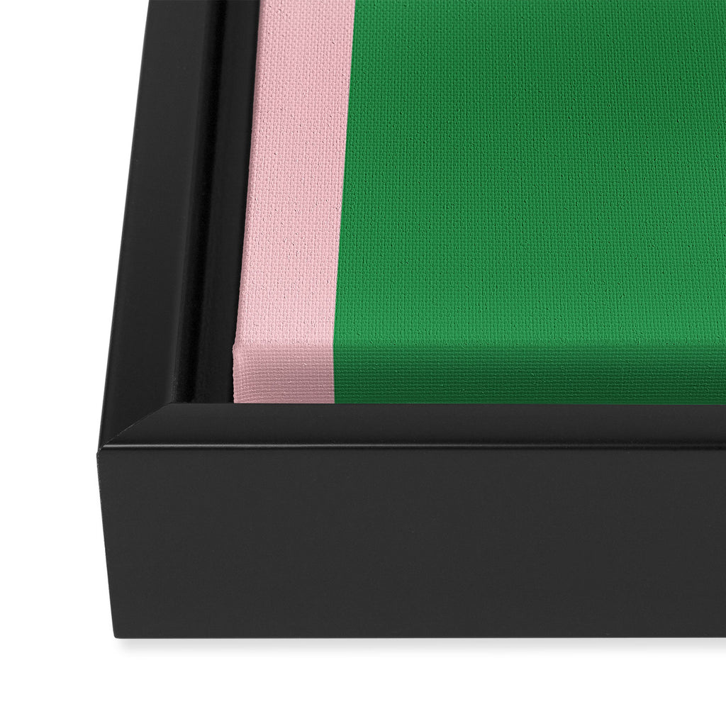 Minimal Modern Archway Color Block in Pink and Green Framed Canvas Print Gallery Image 3