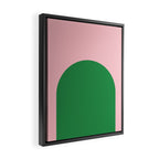 Minimal Modern Archway Color Block in Pink and Green Framed Canvas Print Gallery Image 2