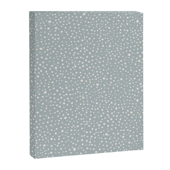 Minimal Painted Smudge Dots Pattern in Light Blue Gray and Cream Canvas Print Gallery Image 1