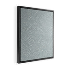 Minimal Painted Smudge Dots Pattern in Light Blue Gray and Cream Framed Canvas Print Gallery Image 2