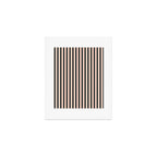 Minimal Retro Modern Stripe Pattern in Black, Orange, and Almond Cream Art Print Gallery Image 1