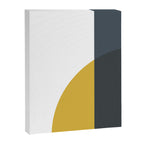 Minimalist Abstract Geometric in Mustard Yellow, Navy Blue, and White Canvas Print Gallery Image 8