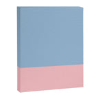 Minimalist Color Block Cuffed Solid in Pastel Light Blue and Baby Pink Canvas Print Gallery Image 6