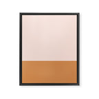 Minimalist Colour Block in Pale Blush Pink and Muted Ochre Framed Canvas Print Gallery Image 8