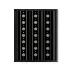 Minimalist Daisy Stripes Geometric Flowers and Stripe Pattern in Black and Almond Cream Framed Canvas Print Gallery Image 8