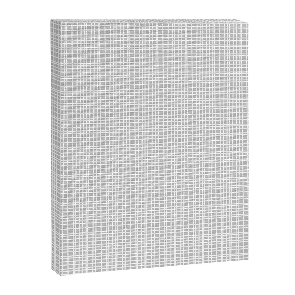 Minimalist Fine Weave Pattern in Gray and White Canvas Print Gallery Image 8
