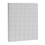Minimalist Fine Weave Pattern in Gray and White Canvas Print Gallery Image 8