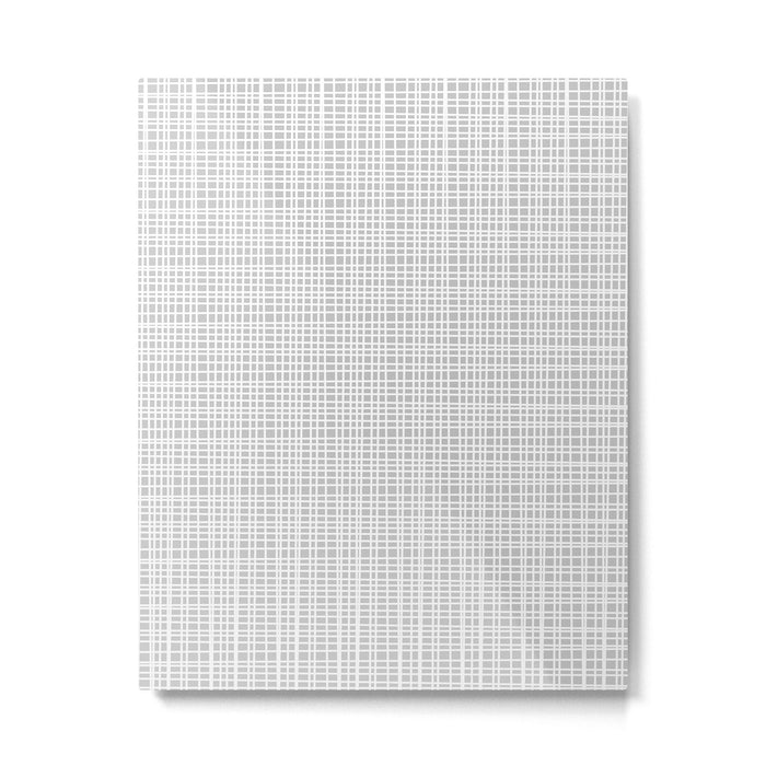 Minimalist Fine Weave Pattern in Gray and White Metal Print Gallery Image 1