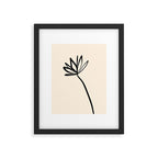 Minimalist Flower Black and Almond Cream Framed Art Print Gallery Image 5
