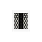 Minimalist Geo Chain Block Stripe Vertical Pattern in Black and Cream Art Print Gallery Image 1
