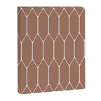 Minimalist Geometric Long Honeycomb Mocha Brown Pattern Canvas Print Gallery Image 8