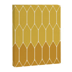 Minimalist Geometric Long Honeycomb Two-Toned Pattern in Light and Dark Mustard Canvas Print Gallery Image 8
