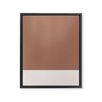 Minimalist Mocha Color Block Simple Striped Solid Framed Canvas Print Gallery Image 8