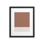 Minimalist Mocha Color Block Simple Striped Solid Framed Art Print Gallery Image 6