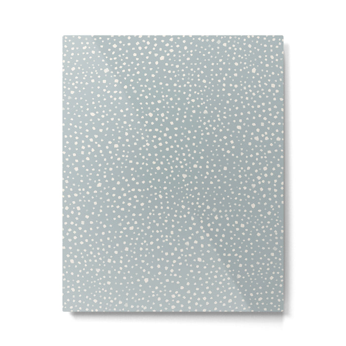 Minimalist Pale Painted Smudge Dots Pattern in Light Blue Gray and Cream Metal Print Gallery Image 1