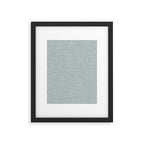 Minimalist Pale Painted Smudge Dots Pattern in Light Blue Gray and Cream Framed Art Print Gallery Image 5
