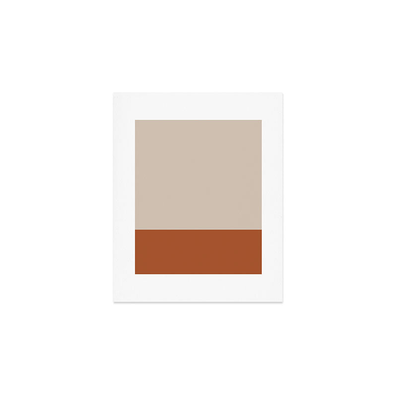 Minimalist Solid Color Block 1 in Putty and Clay Art Print Gallery Image 1