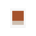 Minimalist Solid Color Block in Clay and Putty Art Print Gallery Image 1
