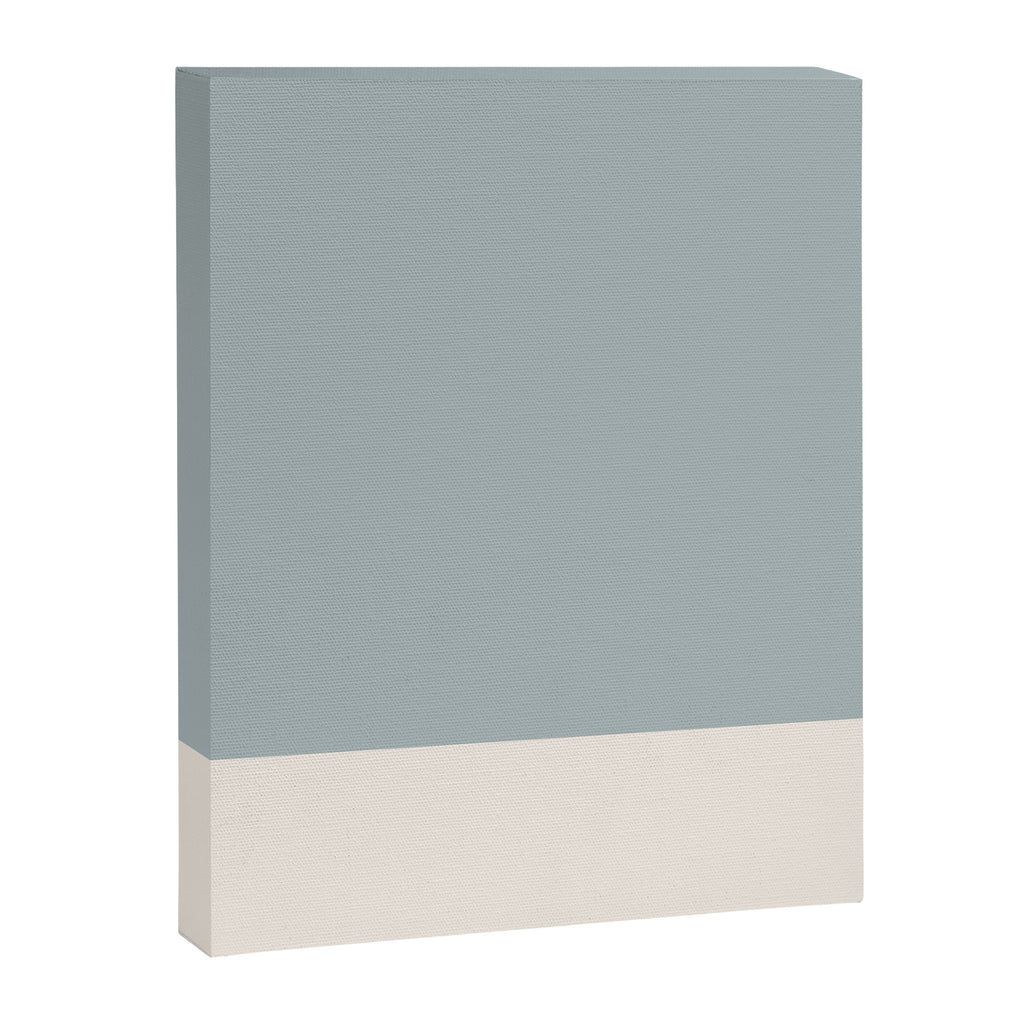 Minimalist Solid Color Block in Light Blue-Gray and Cream  Canvas Print Gallery Image 6