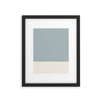Minimalist Solid Color Block in Light Blue-Gray and Cream  Framed Art Print Gallery Image 5