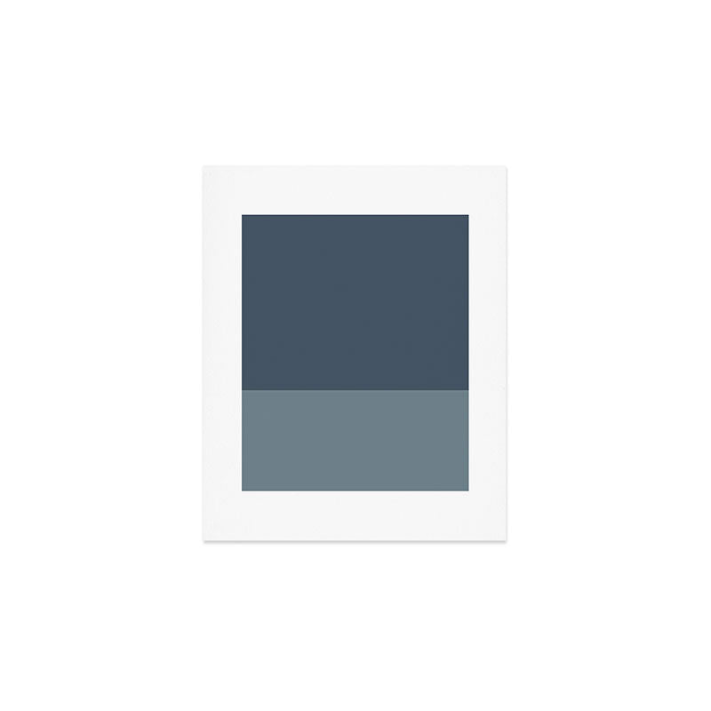 Minimalist Solid Color Block in Neutral Blue-Gray Art Print Gallery Image 1