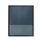 Minimalist Solid Color Block in Neutral Blue-Gray Framed Canvas Print Gallery Image 8