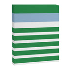 Mixed Stripe Pattern in Green, Baby Blue, and White Canvas Print Gallery Image 8