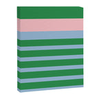Mixed Stripe Pattern in Green, Pastel Pink, and Baby Blue Canvas Print Gallery Image 8