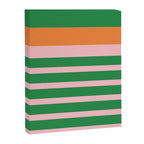 Mixed Stripe Pattern in Green, Pink, and Orange Canvas Print Gallery Image 8