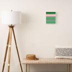 Mixed Stripe Pattern in Green, Pink, and White Canvas Print Gallery Image 2