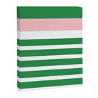 Mixed Stripe Pattern in Green, Pink, and White Canvas Print Gallery Image 8