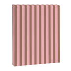 Mocha Brown and Pink Stripes Narrow Vertical Stripe Pattern Canvas Print Gallery Image 8