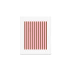 Mocha Brown and Pink Stripes Narrow Vertical Stripe Pattern Art Print Gallery Image 1