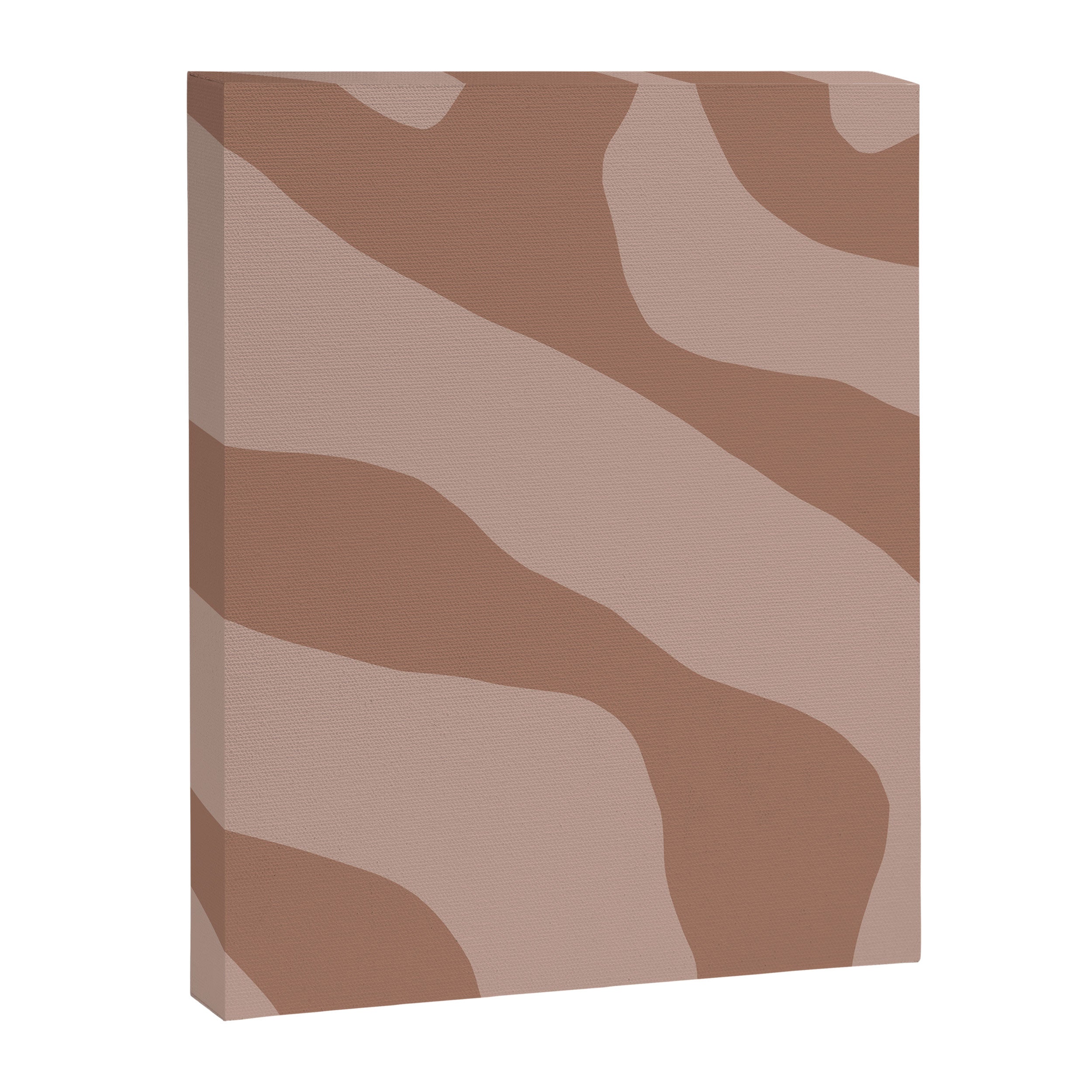 Mocha Brown Organic Forms Retro Contemporary Modern Minimalist Abstract Pattern Canvas Print Gallery Image 8