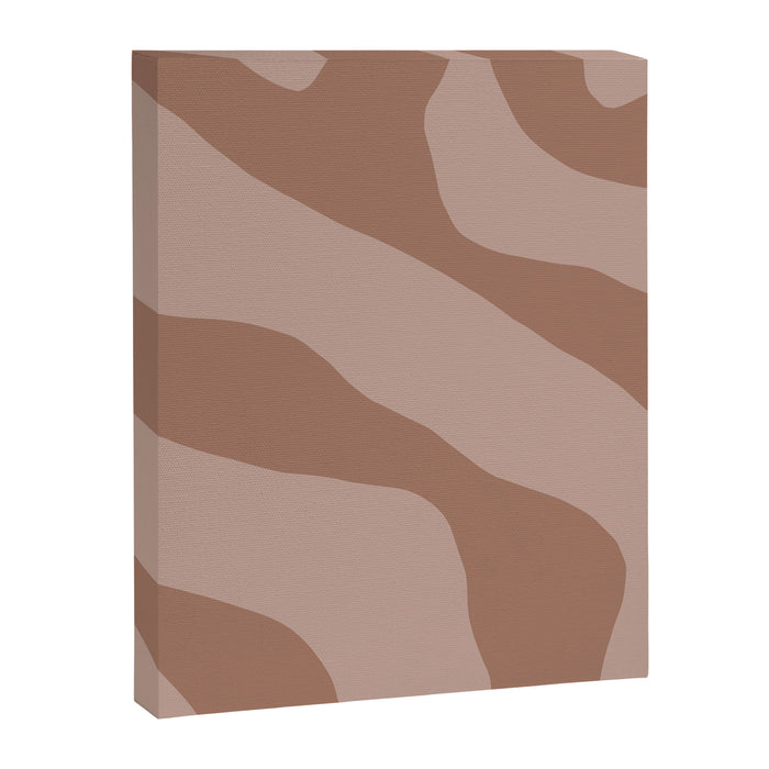 Mocha Brown Organic Forms Retro Contemporary Modern Minimalist Abstract Pattern Canvas Print Gallery Image 1