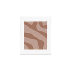 Mocha Brown Organic Forms Retro Contemporary Modern Minimalist Abstract Pattern Art Print Gallery Image 1