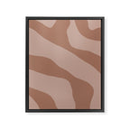 Mocha Brown Organic Forms Retro Contemporary Modern Minimalist Abstract Pattern Framed Canvas Print Gallery Image 8